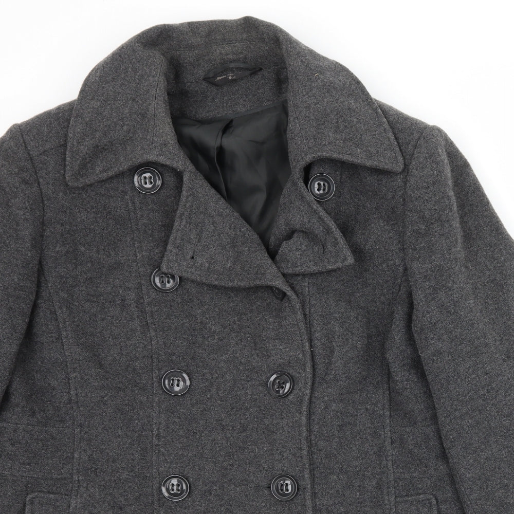 BHS Womens Grey   Overcoat Coat Size 18