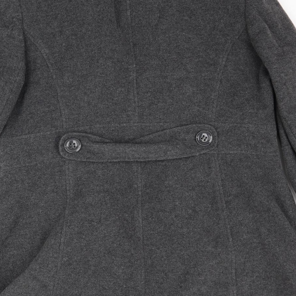 BHS Womens Grey   Overcoat Coat Size 18