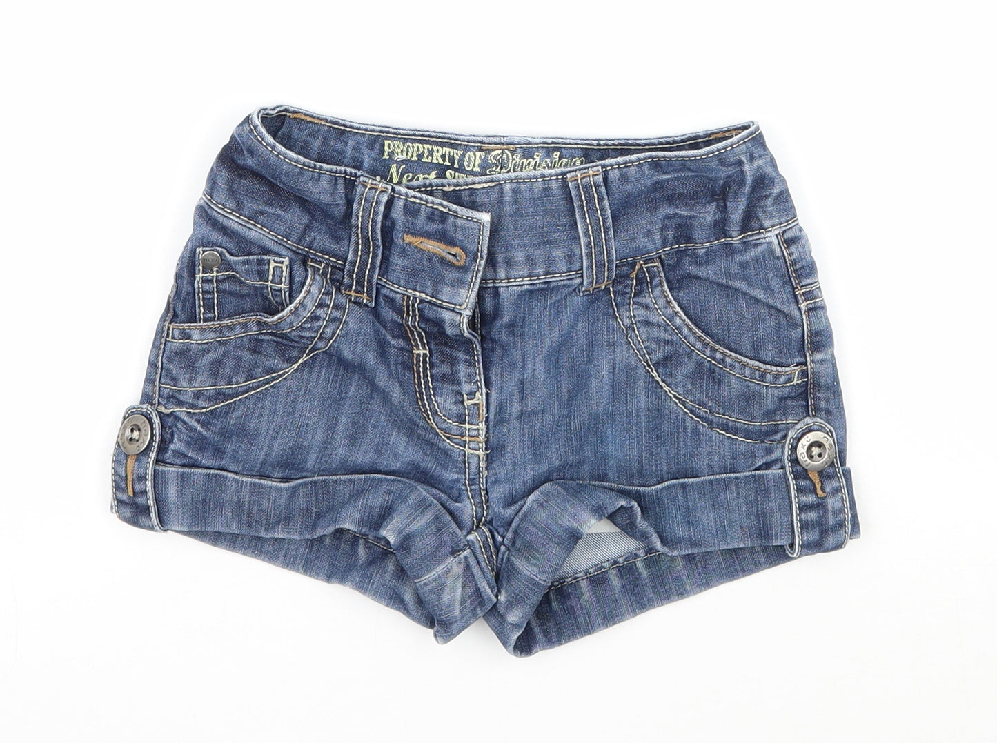 NEXT Girls Blue  Denim Hot Pants Shorts Size 3 Years