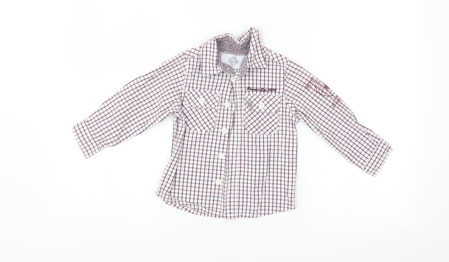 Pointer Brand Boys Multicoloured Check  Basic Button-Up Size 2-3 Years