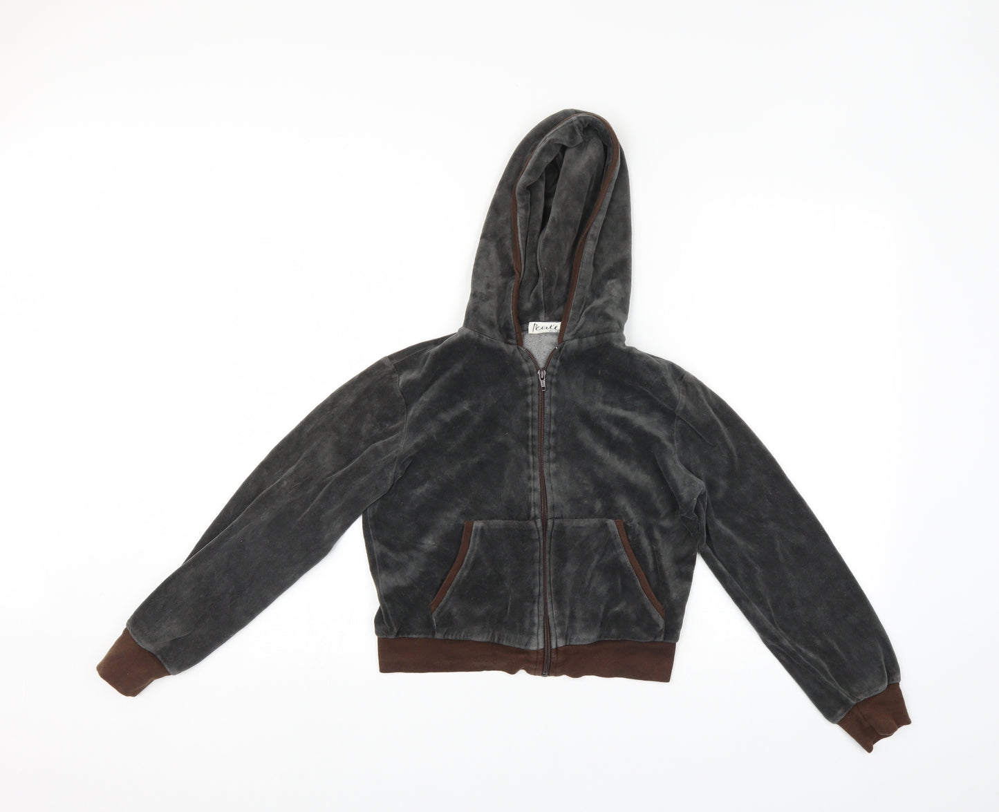 Petite Womens Grey   Full Zip Hoodie Size 10