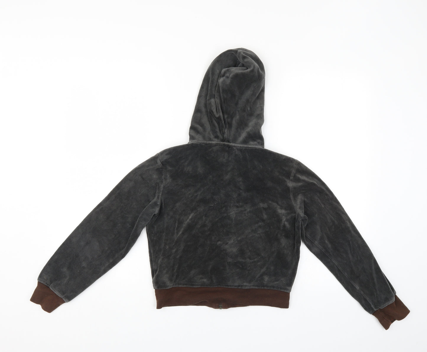 Petite Womens Grey   Full Zip Hoodie Size 10