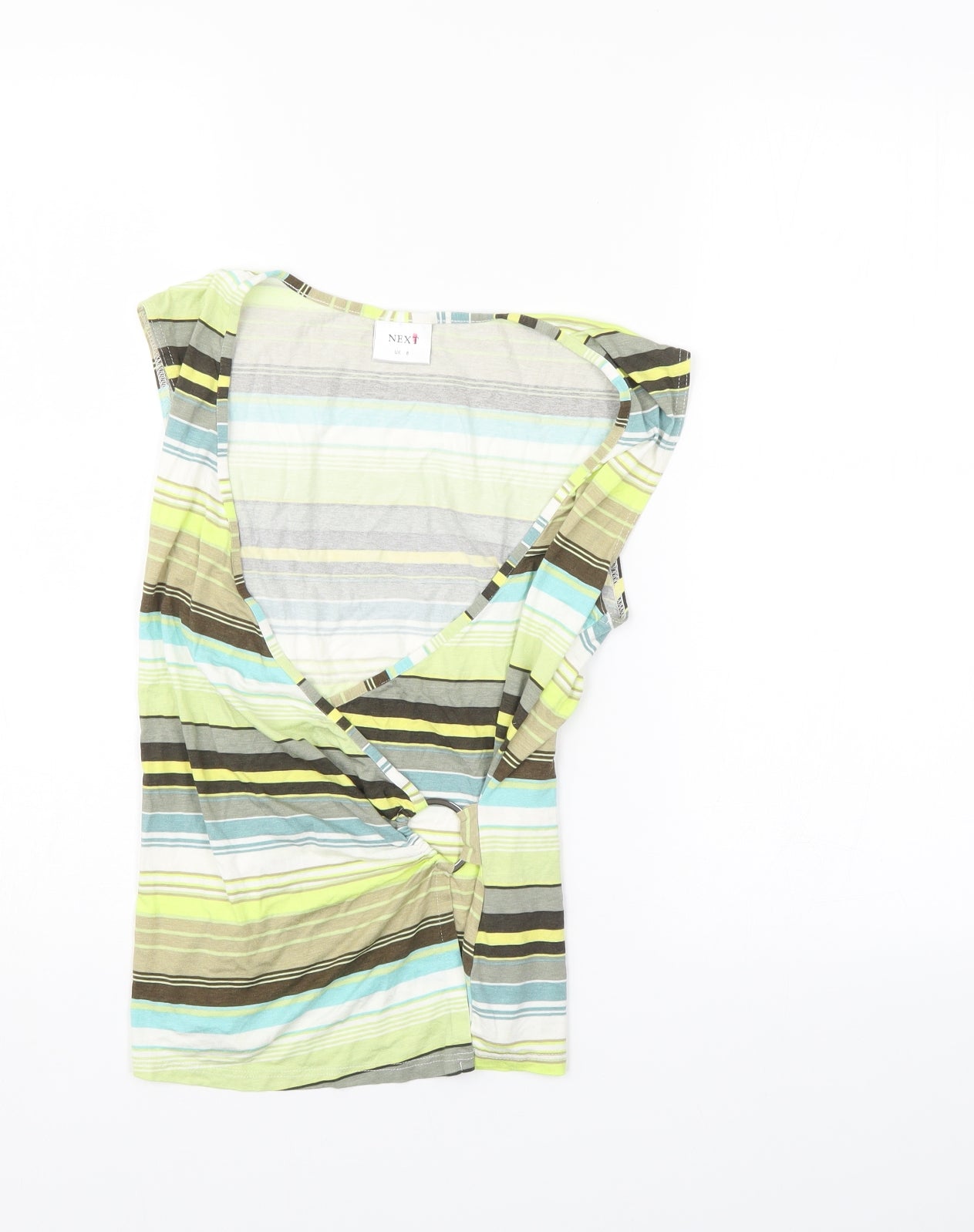NEXT Womens Multicoloured Striped  Wrap Blouse Size 8