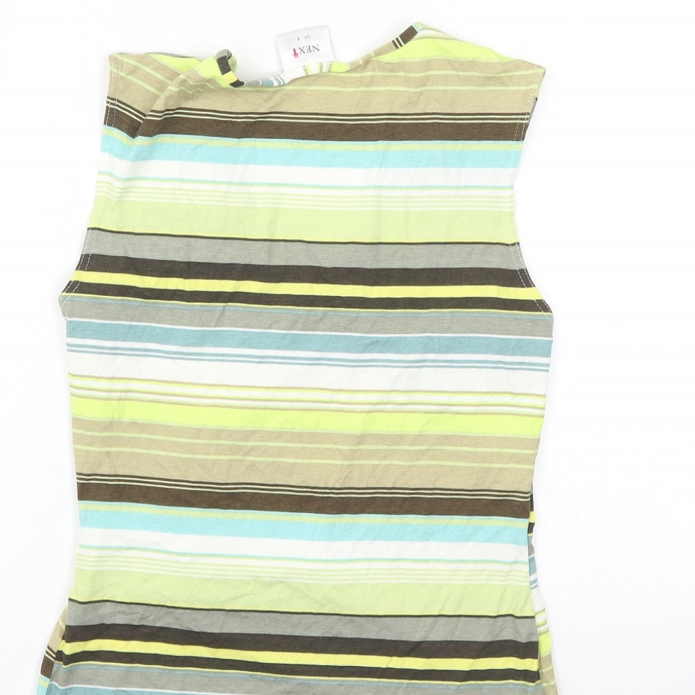 NEXT Womens Multicoloured Striped  Wrap Blouse Size 8