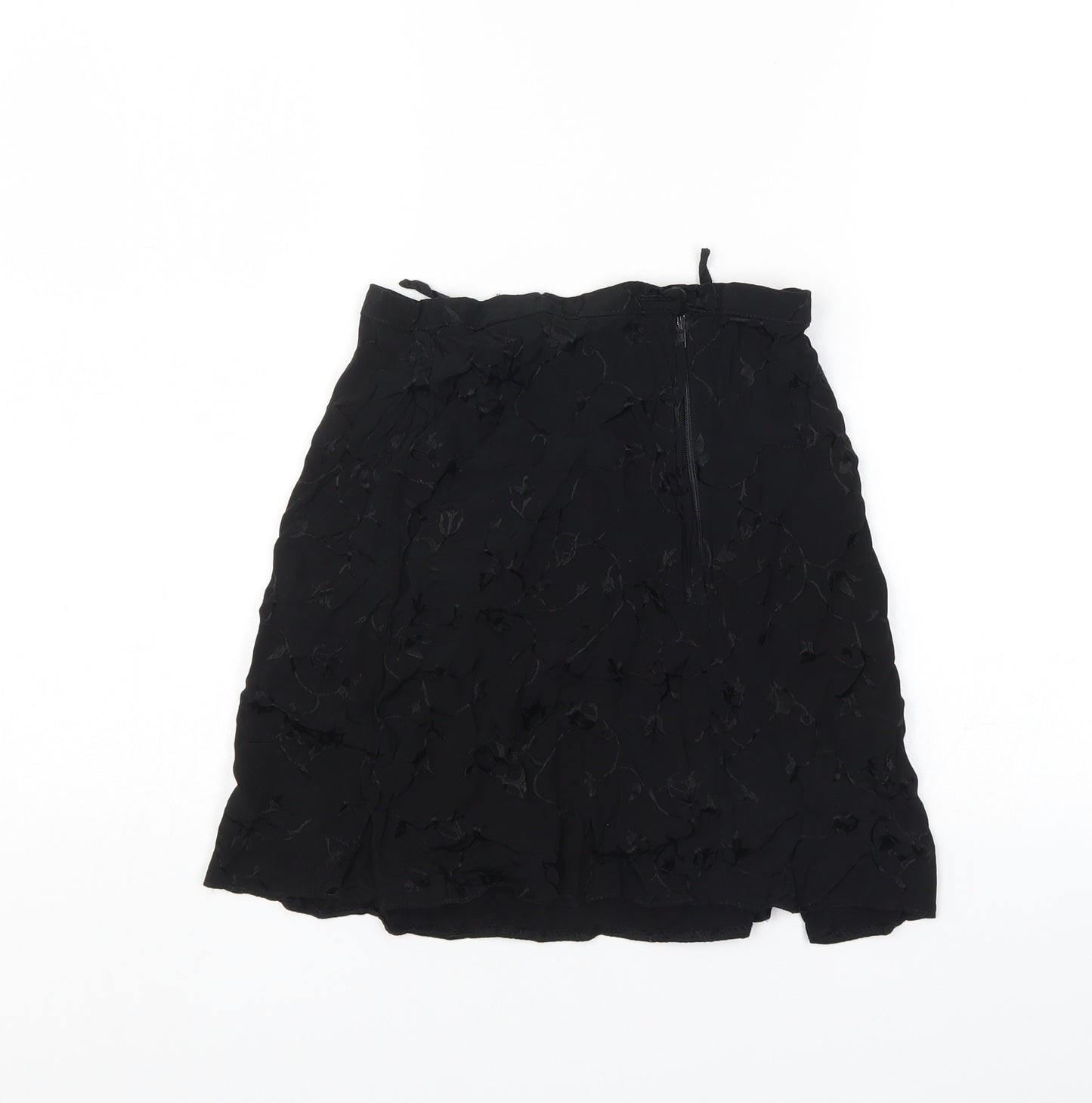 Clock House Womens Black Floral  Mini Skirt Size 10
