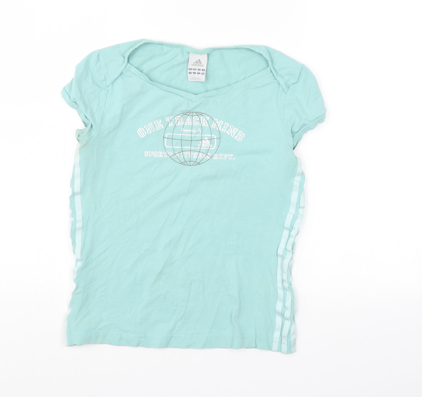 adidas Womens Green   Jersey T-Shirt Size 14