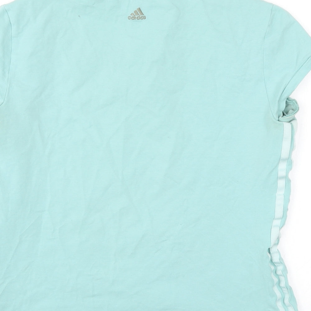 adidas Womens Green   Jersey T-Shirt Size 14