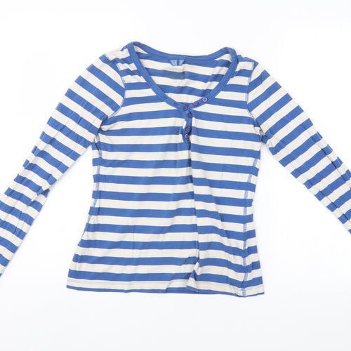 Seconda Womens Blue Striped  Pullover Jumper Size 14