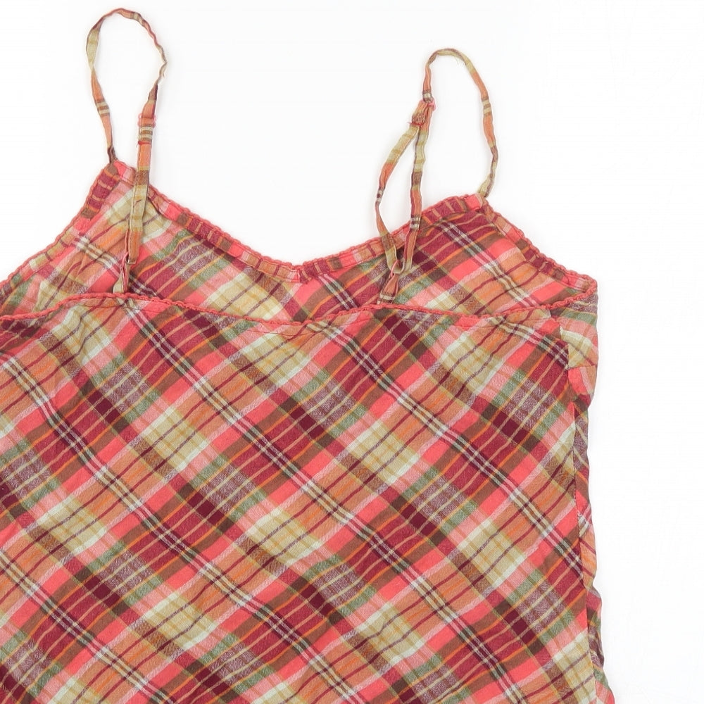 Preworn Womens Multicoloured Check  Camisole Blouse Size 10