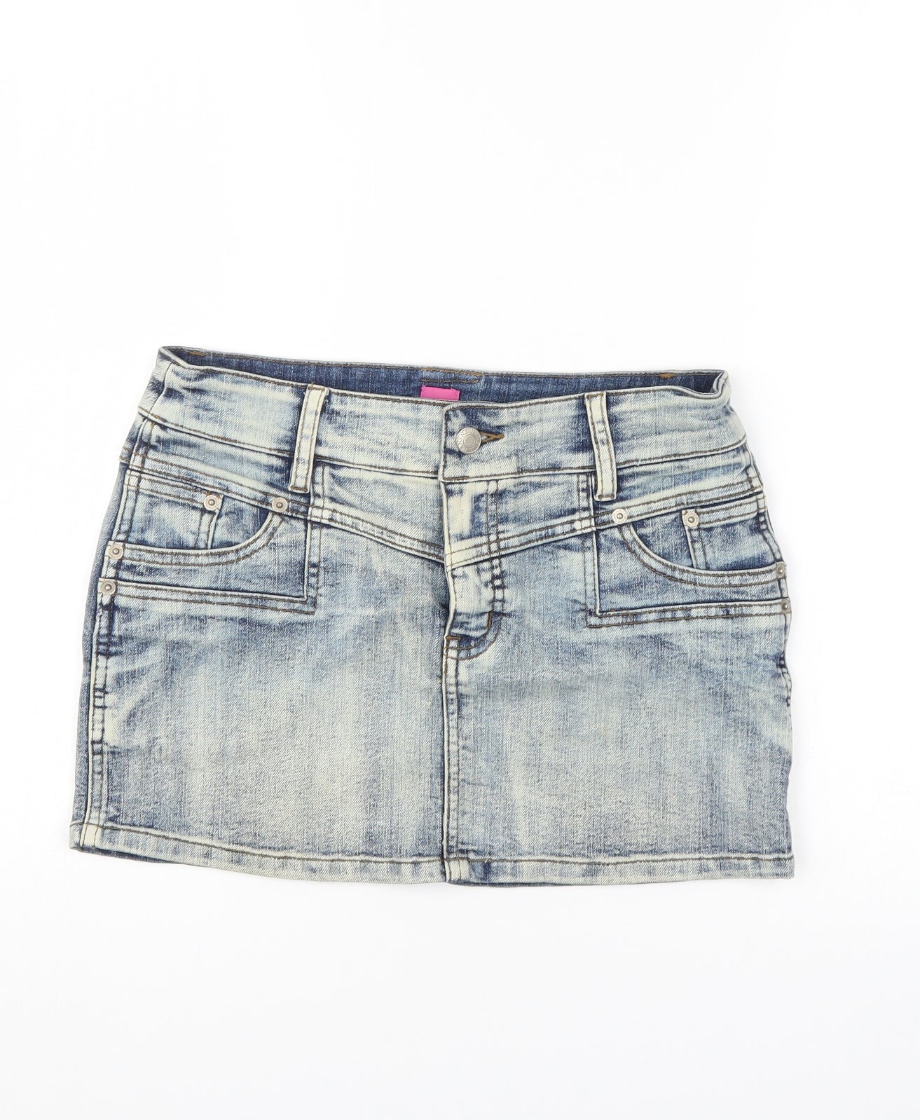 New Look Womens Blue  Denim A-Line Skirt Size 10