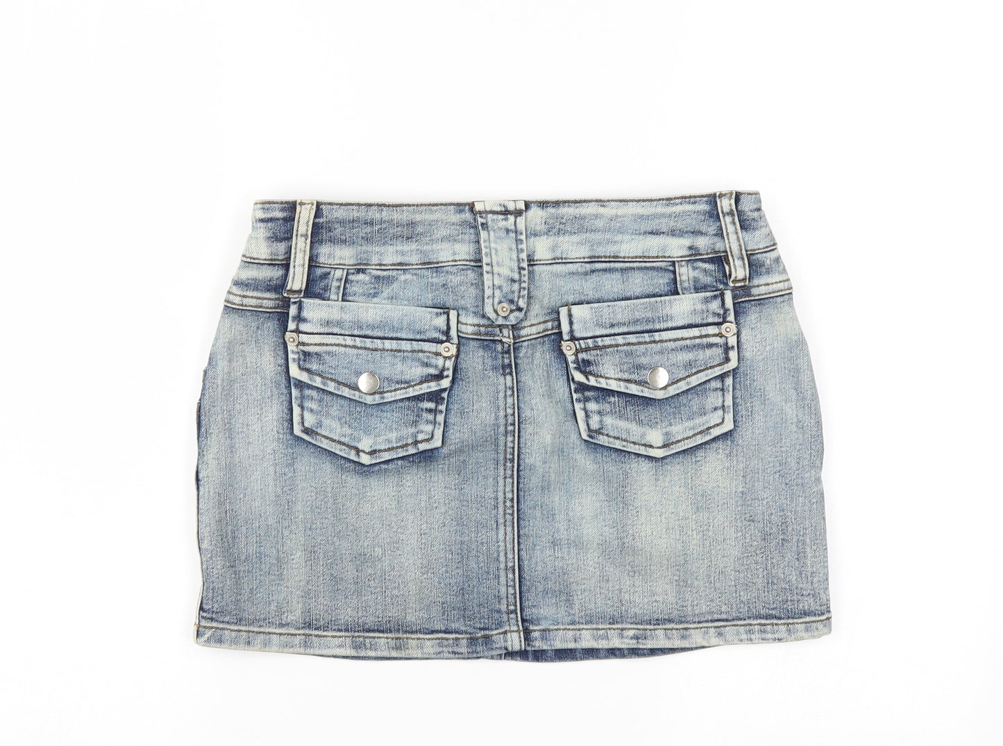 New Look Womens Blue  Denim A-Line Skirt Size 10