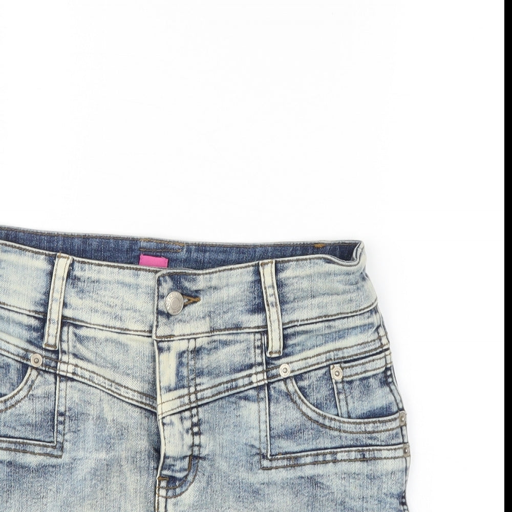 New Look Womens Blue  Denim A-Line Skirt Size 10