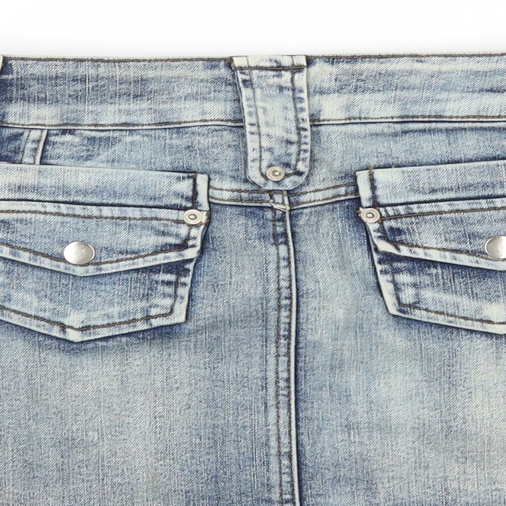 New Look Womens Blue  Denim A-Line Skirt Size 10