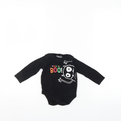 Fred & Flo Boys Black   Romper One-Piece Size 6-9 Months