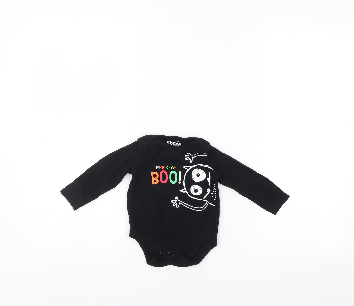 Fred & Flo Boys Black   Romper One-Piece Size 6-9 Months