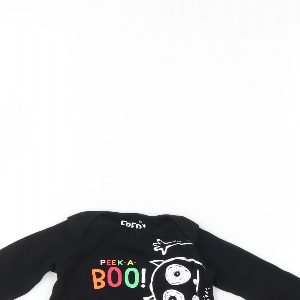 Fred & Flo Boys Black   Romper One-Piece Size 6-9 Months