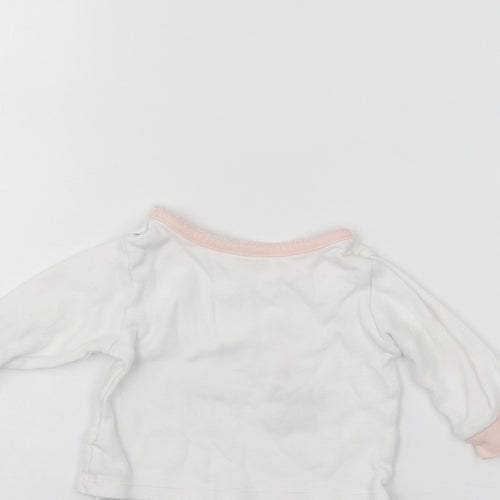 Primark Girls White   Pullover Jumper Size 3-6 Months