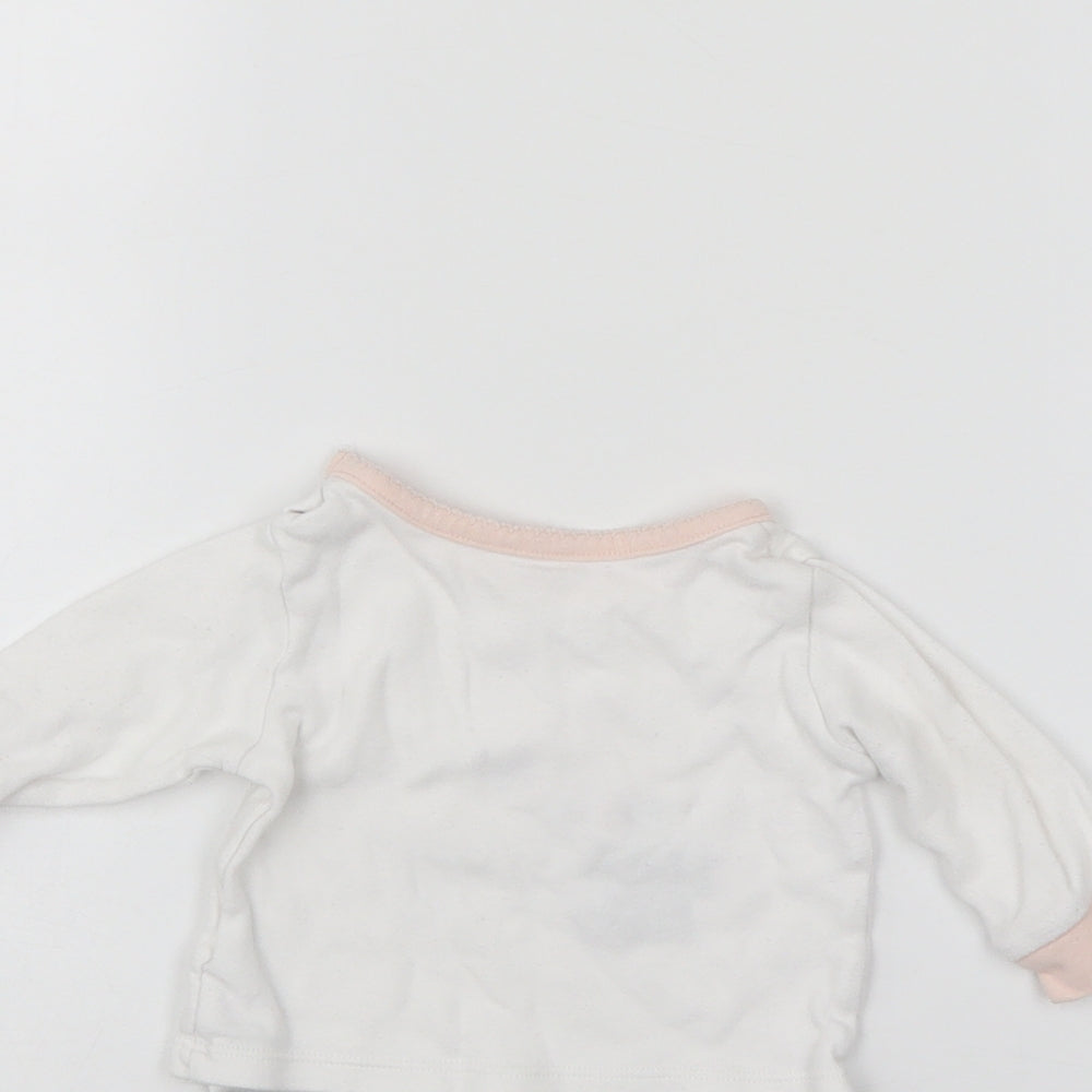 Primark Girls White   Pullover Jumper Size 3-6 Months