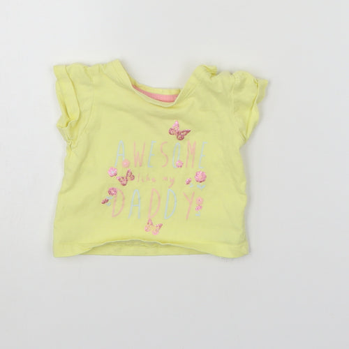 Primark Baby Yellow   Basic T-Shirt Size 0-3 Months