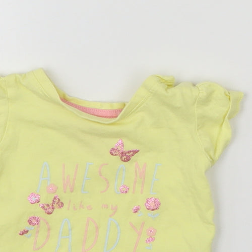 Primark Baby Yellow   Basic T-Shirt Size 0-3 Months