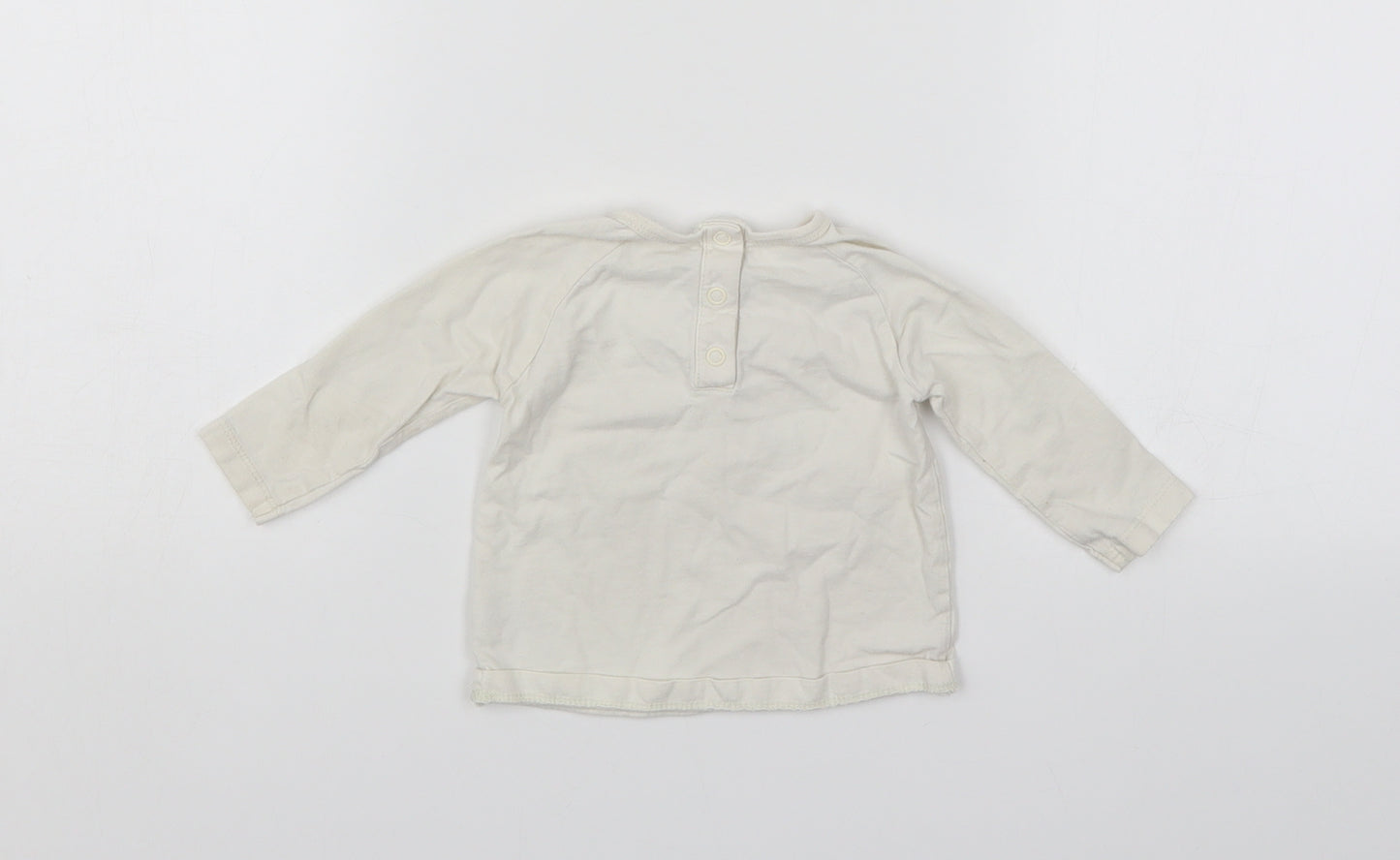 Pep & Co Girls White   Pullover Jumper Size 3-6 Months