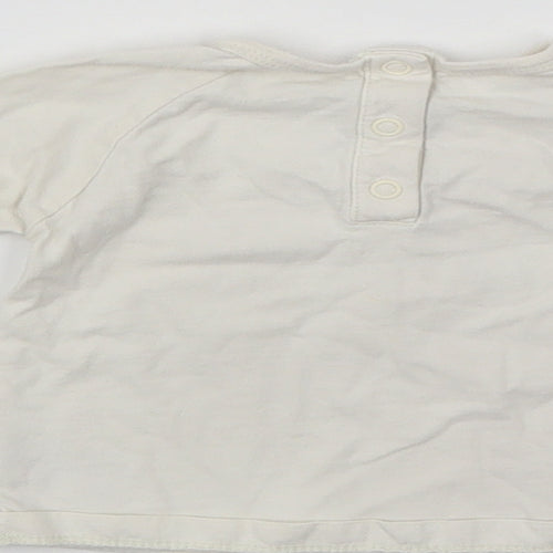 Pep & Co Girls White   Pullover Jumper Size 3-6 Months
