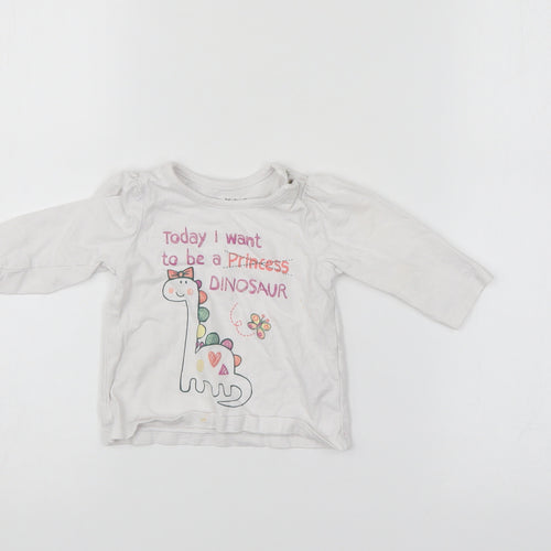 Nutmeg Baby White   Pullover Jumper Size 3-6 Months