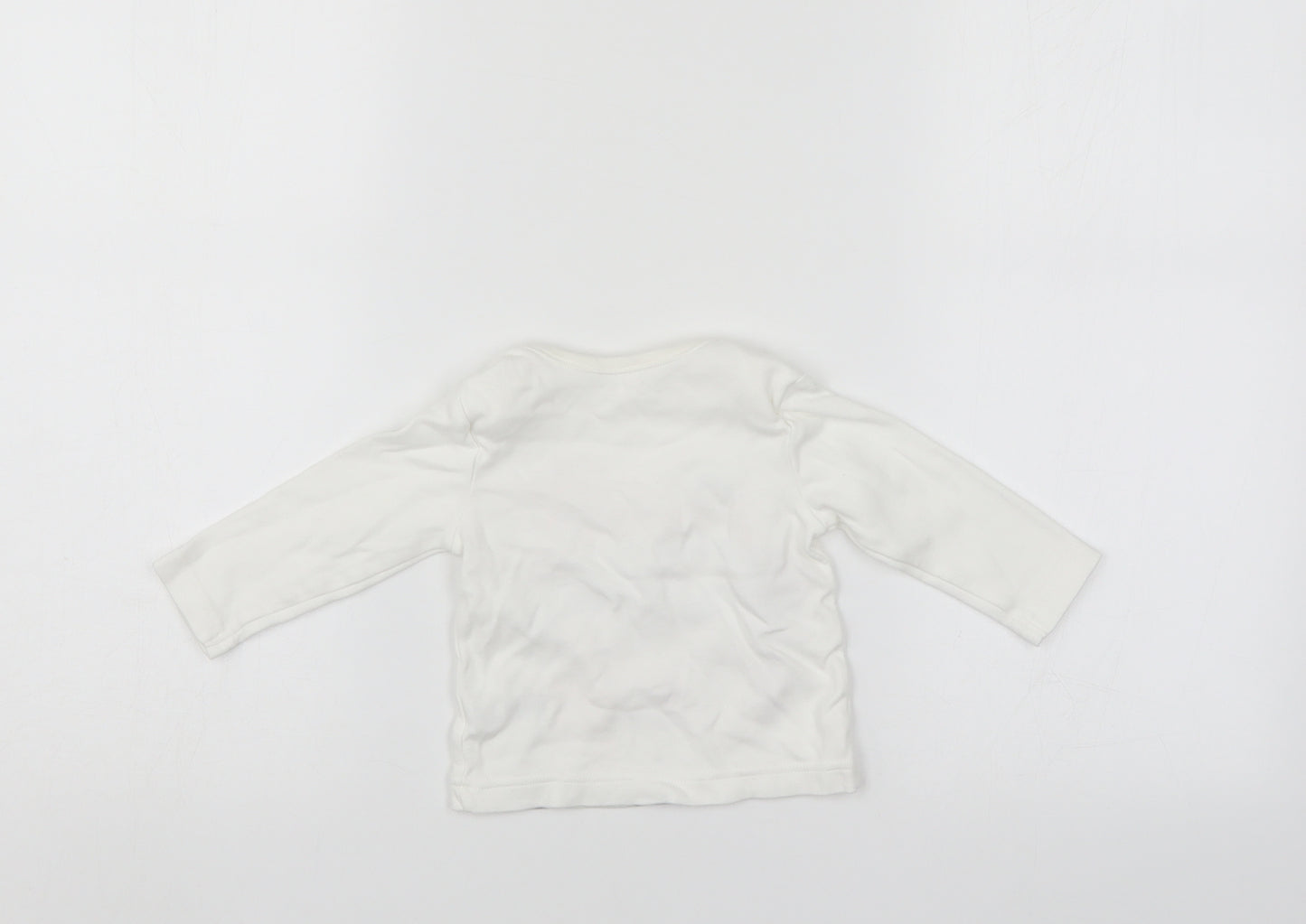 Nutmeg Girls White   Pullover Jumper Size 3-6 Months  - christmas jumper
