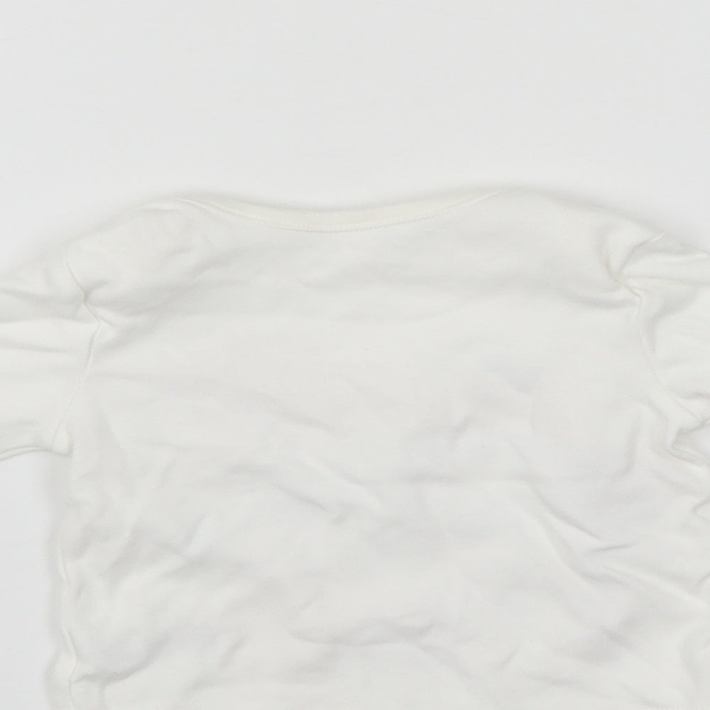 Nutmeg Girls White   Pullover Jumper Size 3-6 Months  - christmas jumper