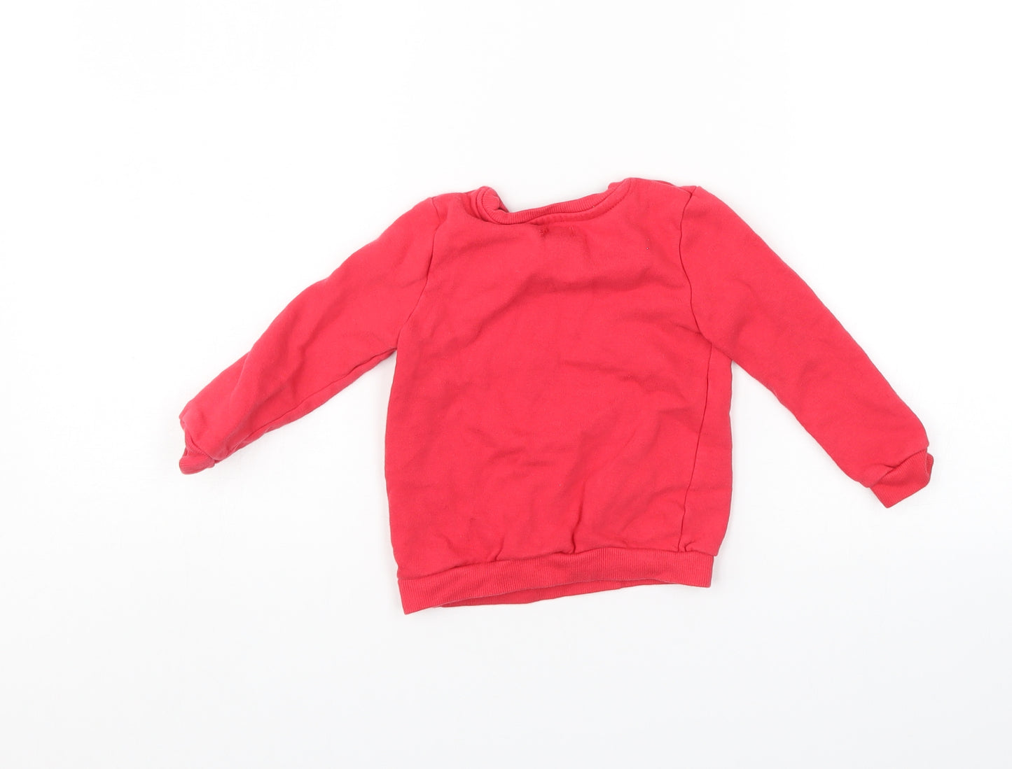 Preworn Girls Red   Pullover Sweatshirt Size 2-3 Years