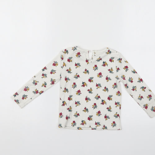 Primark Girls White Floral  Pullover Jumper Size 18-24 Months