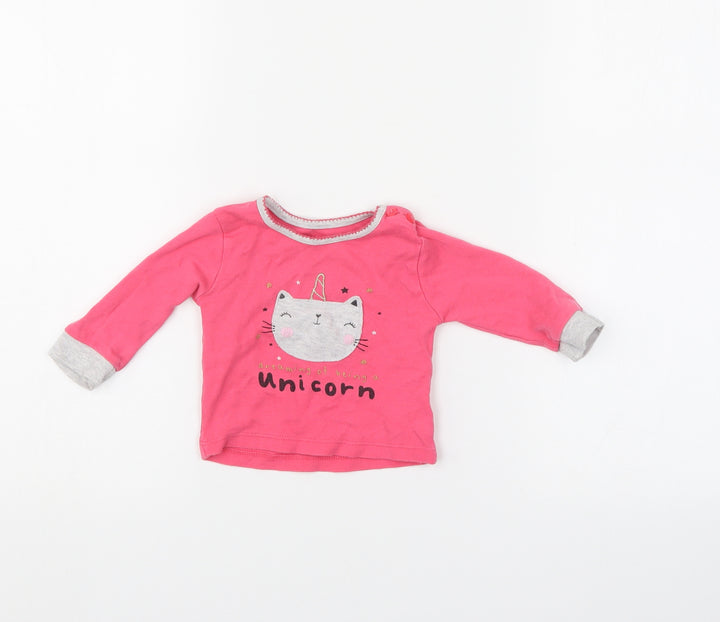 Primark Girls Pink   Pullover Jumper Size 0-3 Months