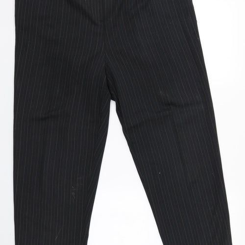 essence Womens Black Striped  Trousers  Size 22 L26 in