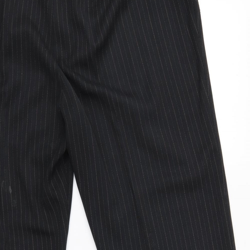 essence Womens Black Striped  Trousers  Size 22 L26 in