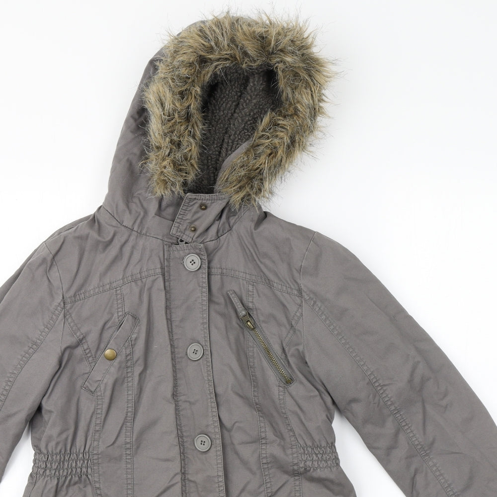 Y.D Girls Grey   Basic Coat Coat Size 11-12 Years