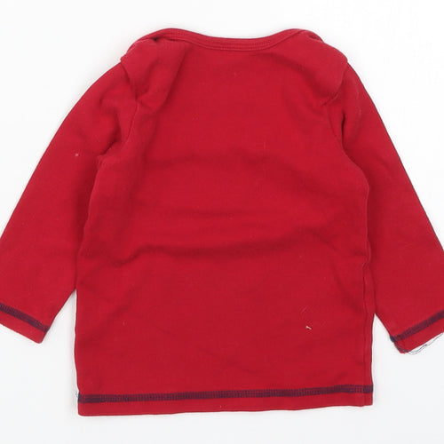 George Boys Red Solid  Cami Pyjama Top Size 9-12 Months  - Merry and Cute