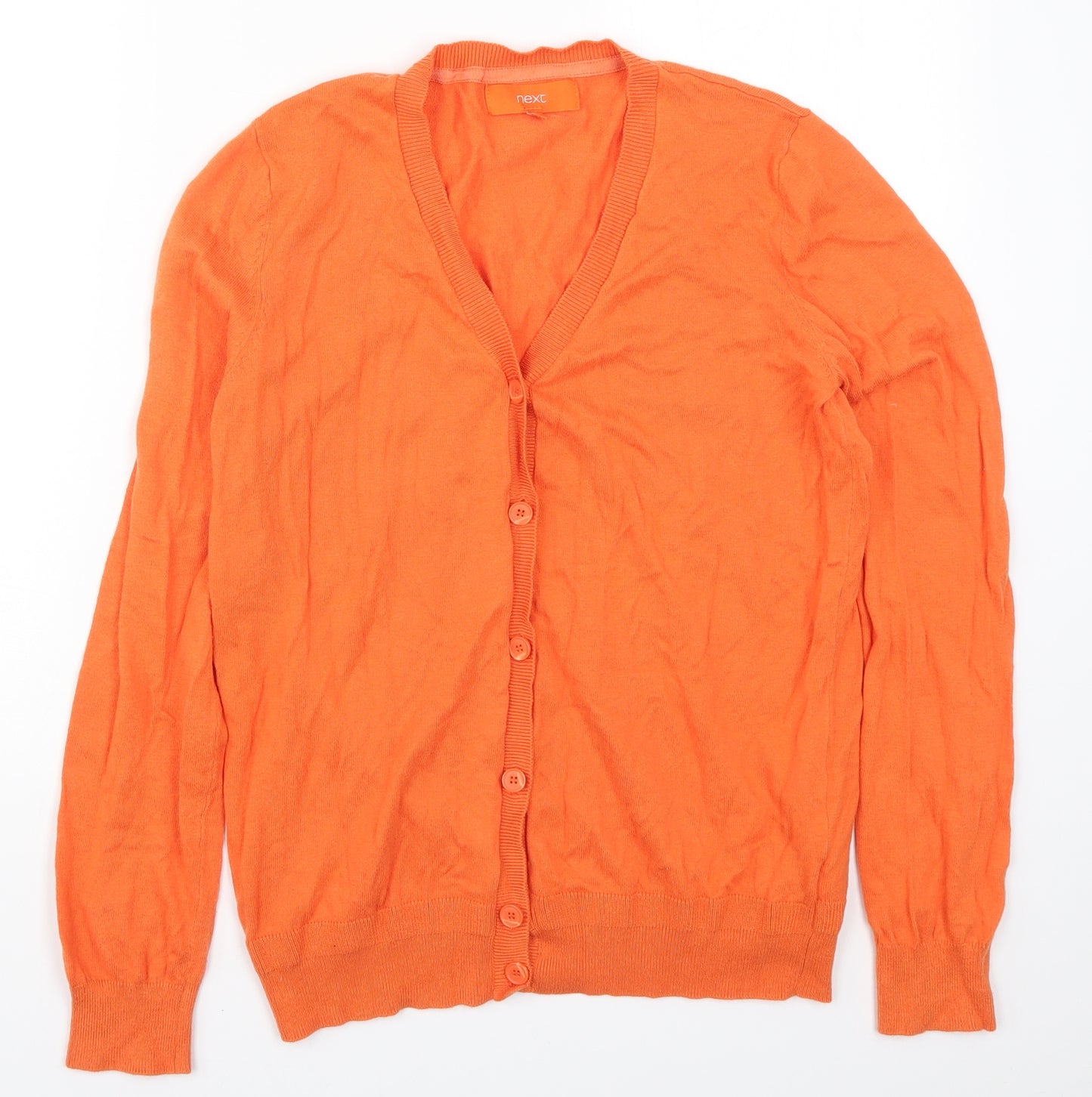 NEXT Womens Orange  Knit Cardigan Jumper Size 10