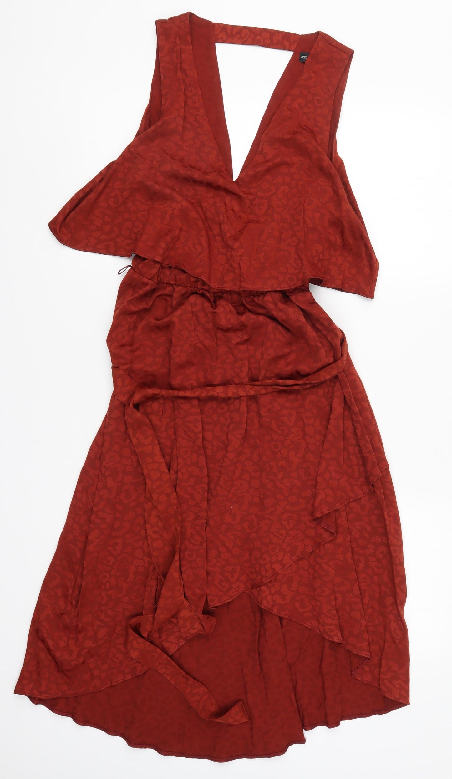 F&F Womens Red Animal Print  A-Line  Size 10