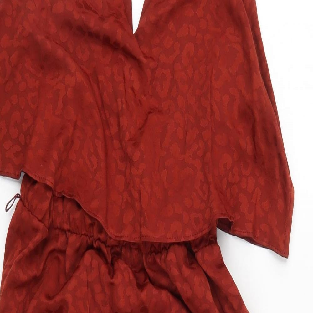 F&F Womens Red Animal Print  A-Line  Size 10