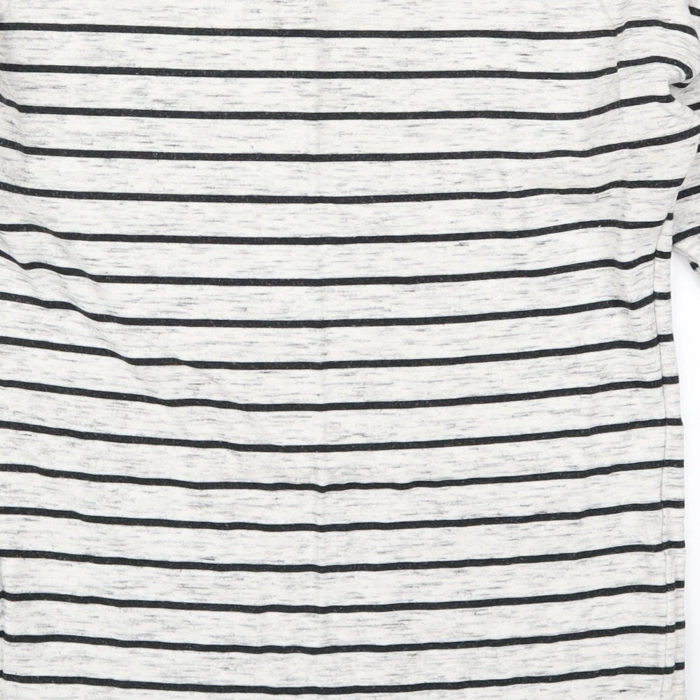 H&M Womens Grey Striped  Pullover Sweatshirt Size XS