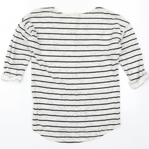 H&M Womens Grey Striped  Pullover Sweatshirt Size S