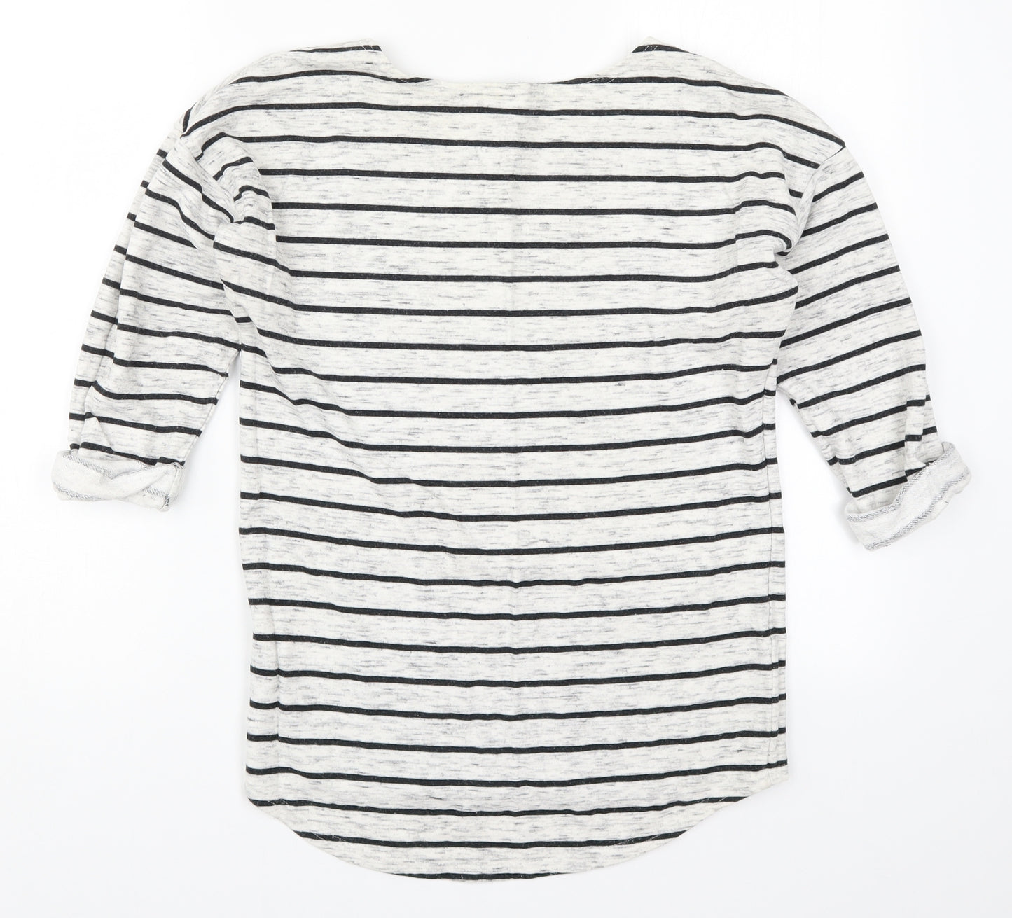 H&M Womens Grey Striped  Pullover Sweatshirt Size S