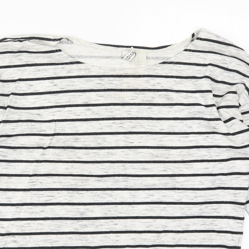 H&M Womens Grey Striped  Pullover Sweatshirt Size S
