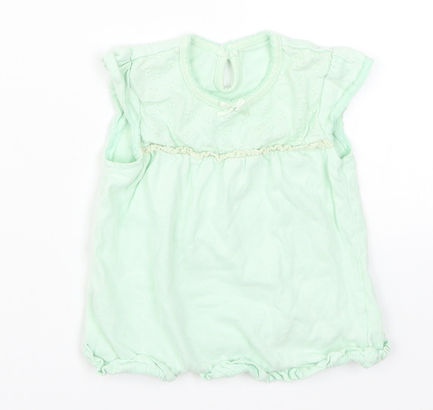 George Girls Green   Basic T-Shirt Size 6-9 Months