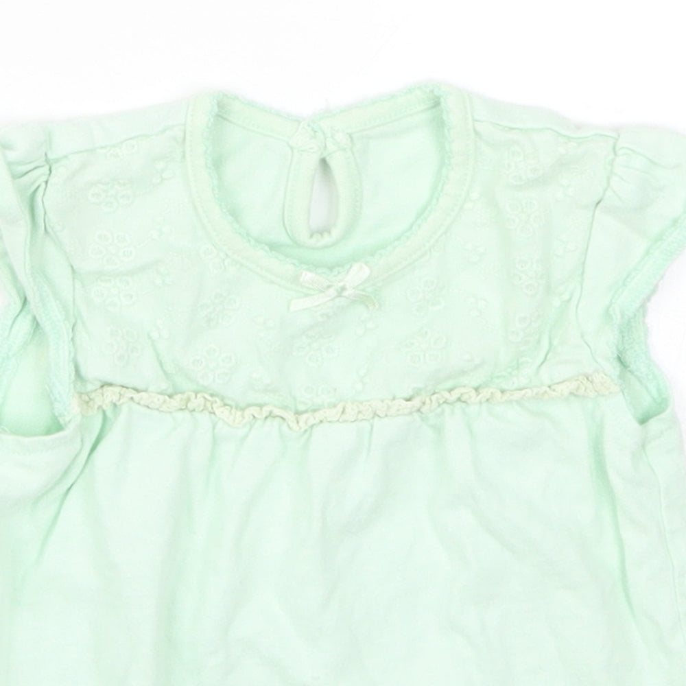 George Girls Green   Basic T-Shirt Size 6-9 Months