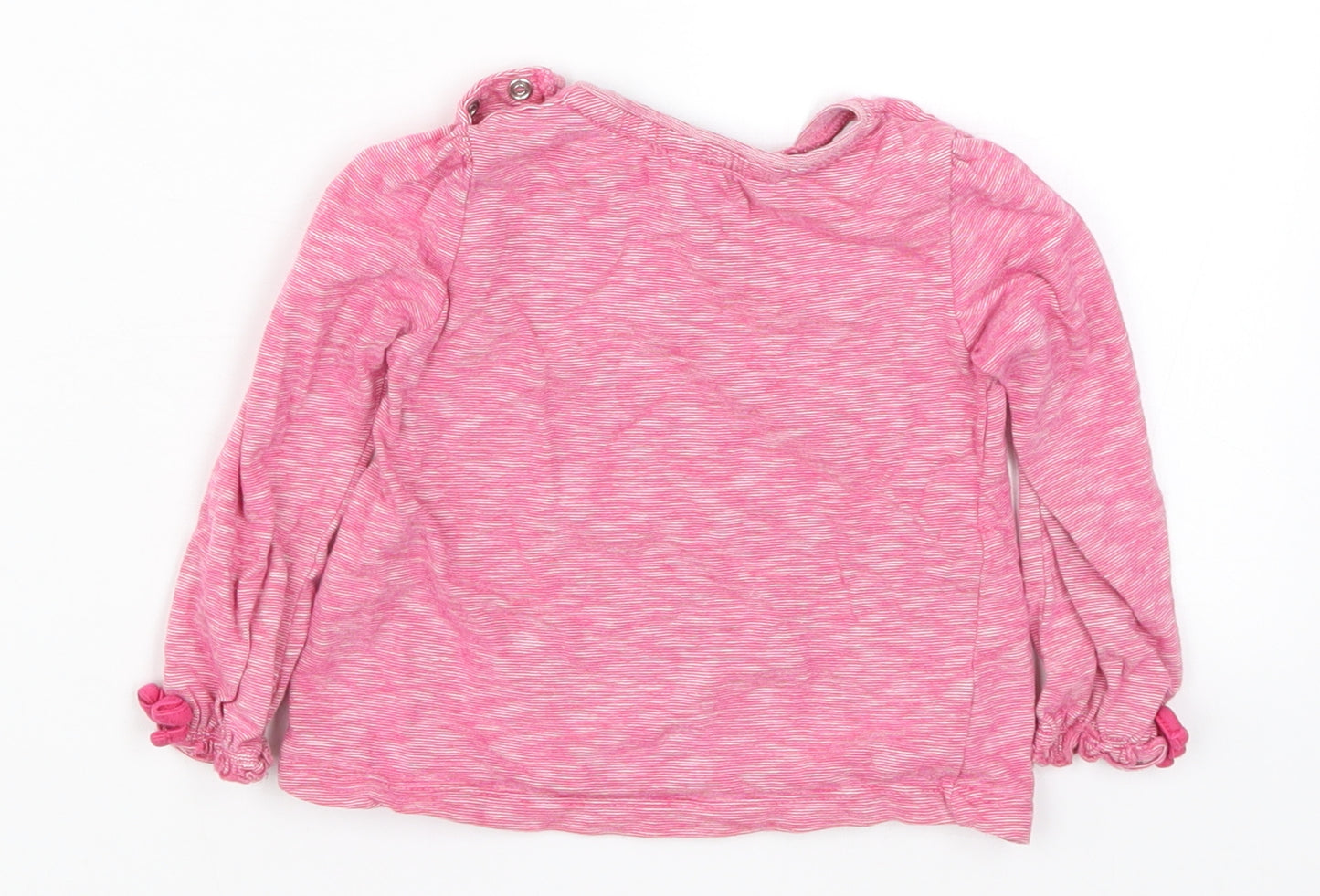 F&F Girls Pink   Basic T-Shirt Size 9-12 Months  - Rainbow