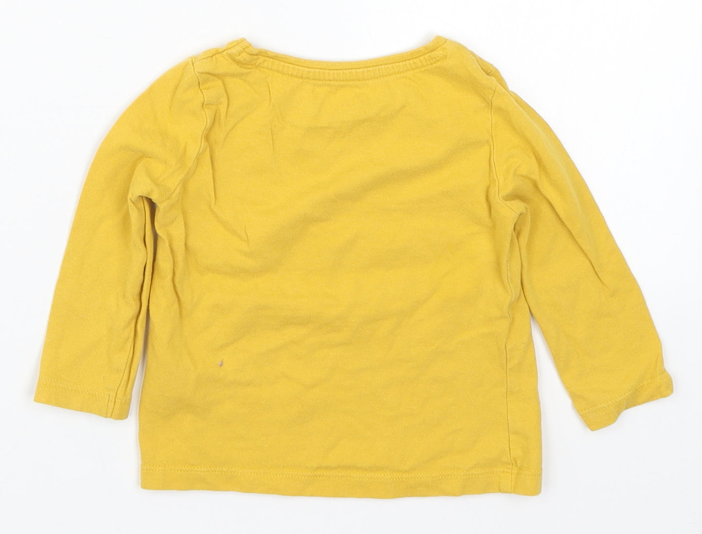 Primark Girls Yellow   Basic T-Shirt Size 9-12 Months  - Smile Everyday