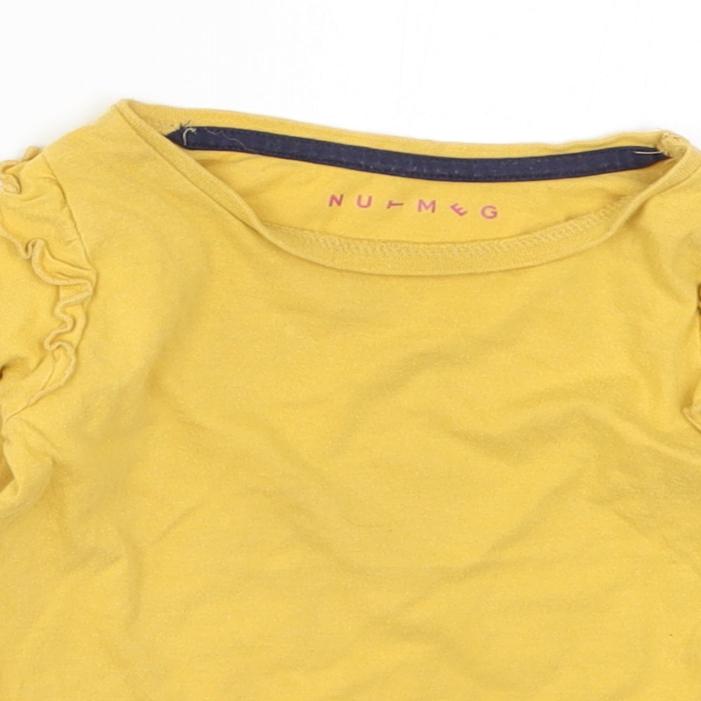 Nutmeg Girls Yellow   Basic T-Shirt Size 18-24 Months