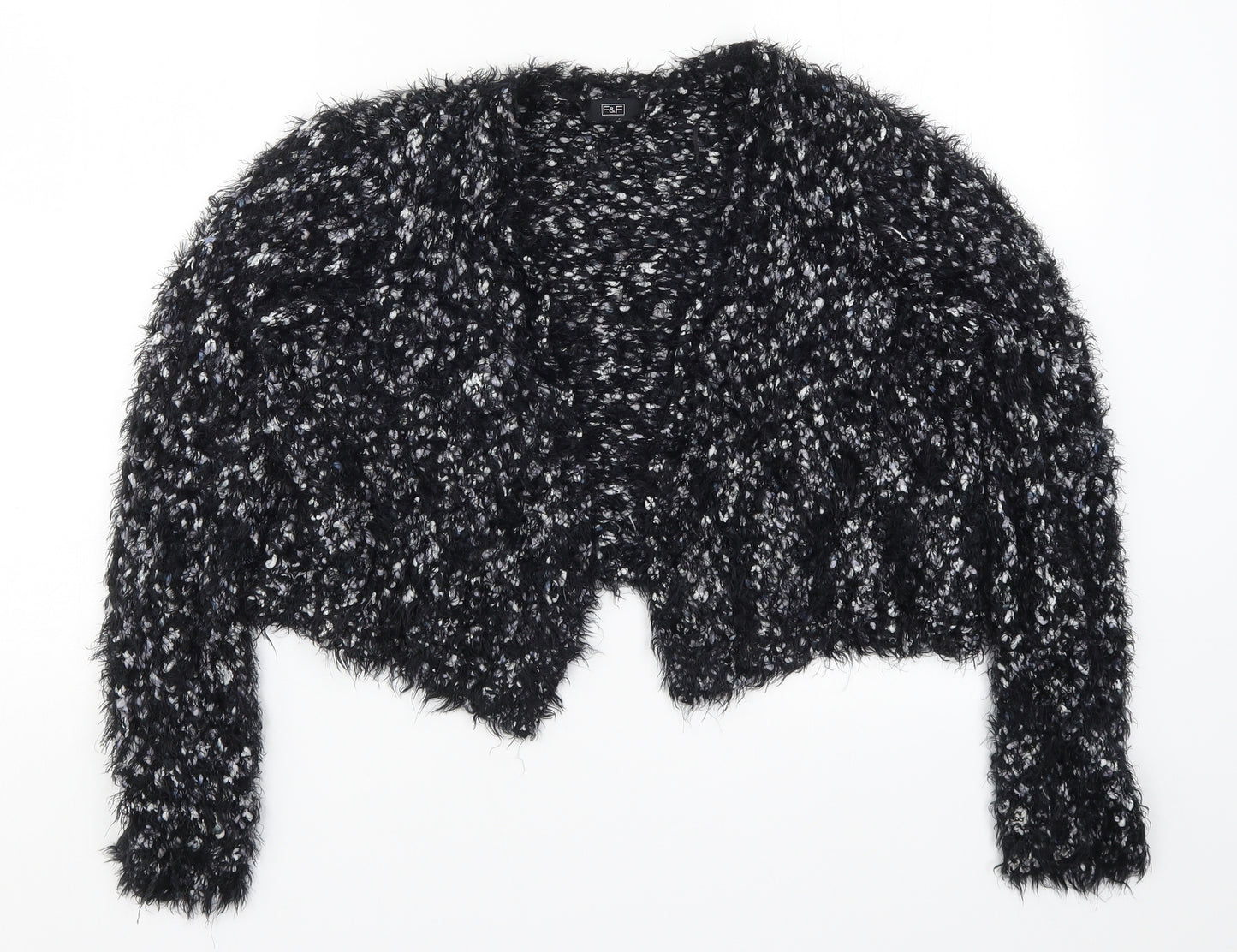 F&F Womens Black  Knit Cardigan Jumper Size 10
