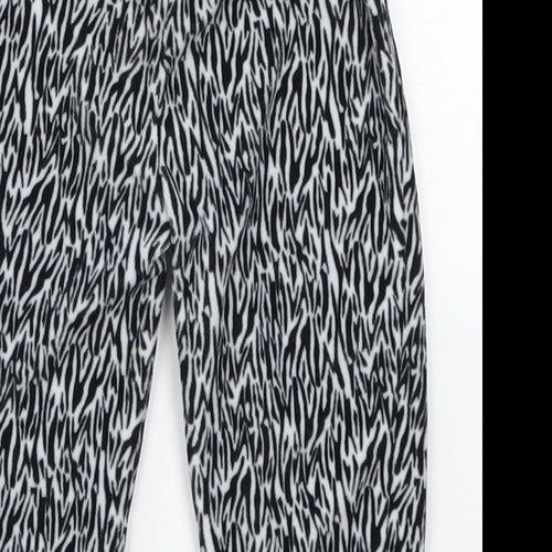 Preworn Girls Black Animal Print  Sweatpants Trousers Size 6-9 Months  - Pyjama Pants